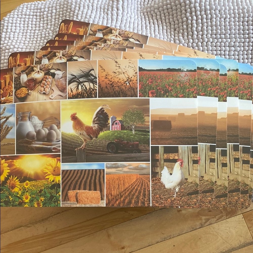 8 Farm Life Collage Art Placemats - Picture 2 of 3